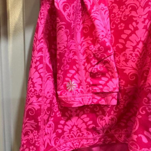 Athleta Half Zip Pull Over | Pink Floral | Medium - Picture 6 of 7